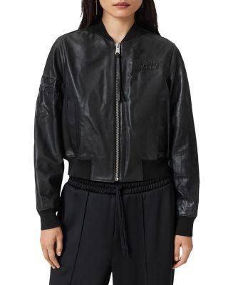 Orten Leather Bomber Jacket by ALLSAINTS