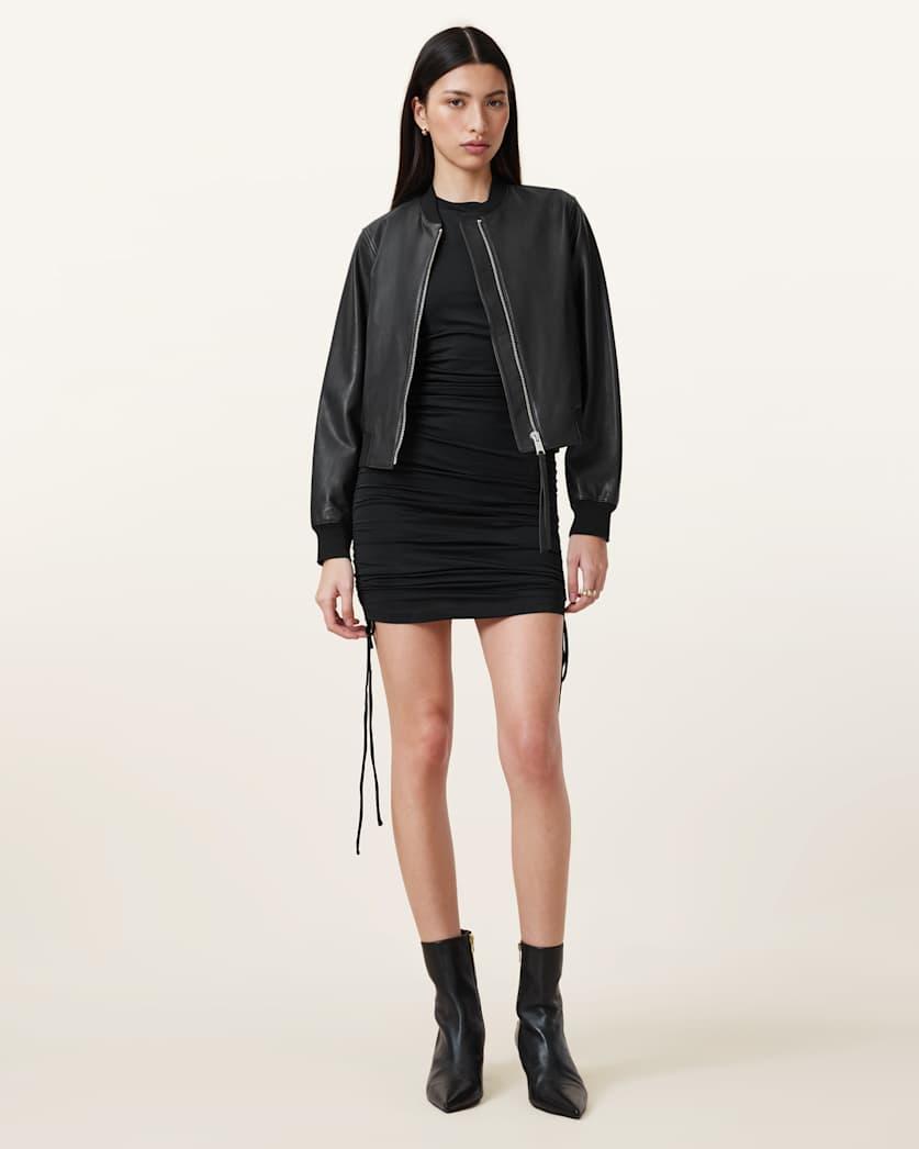 Orten Leather Bomber Jacket by ALLSAINTS