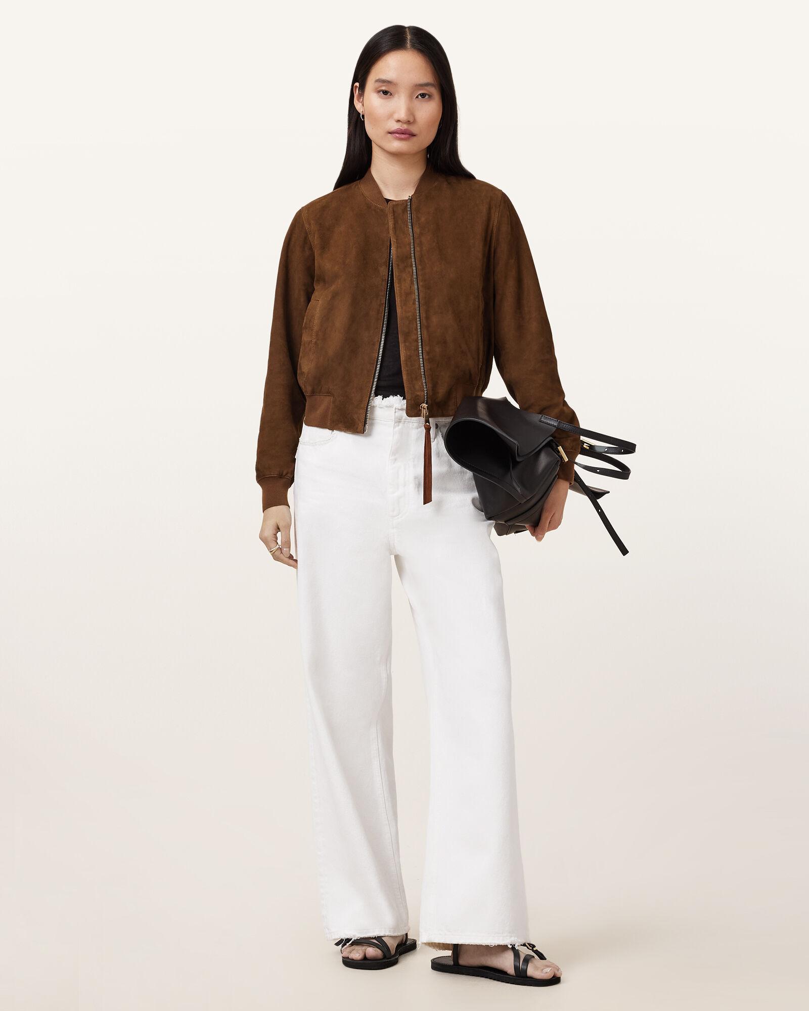 Orten Suede Bomber Jacket by ALLSAINTS