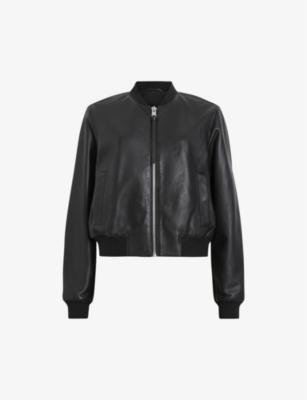 Orten zipped leather bomber jacket by ALLSAINTS