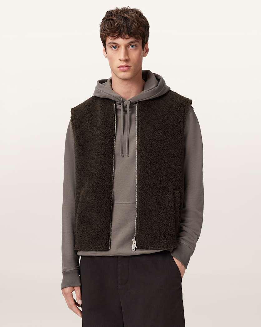 Otis Sherpa Boxy Vest by ALLSAINTS