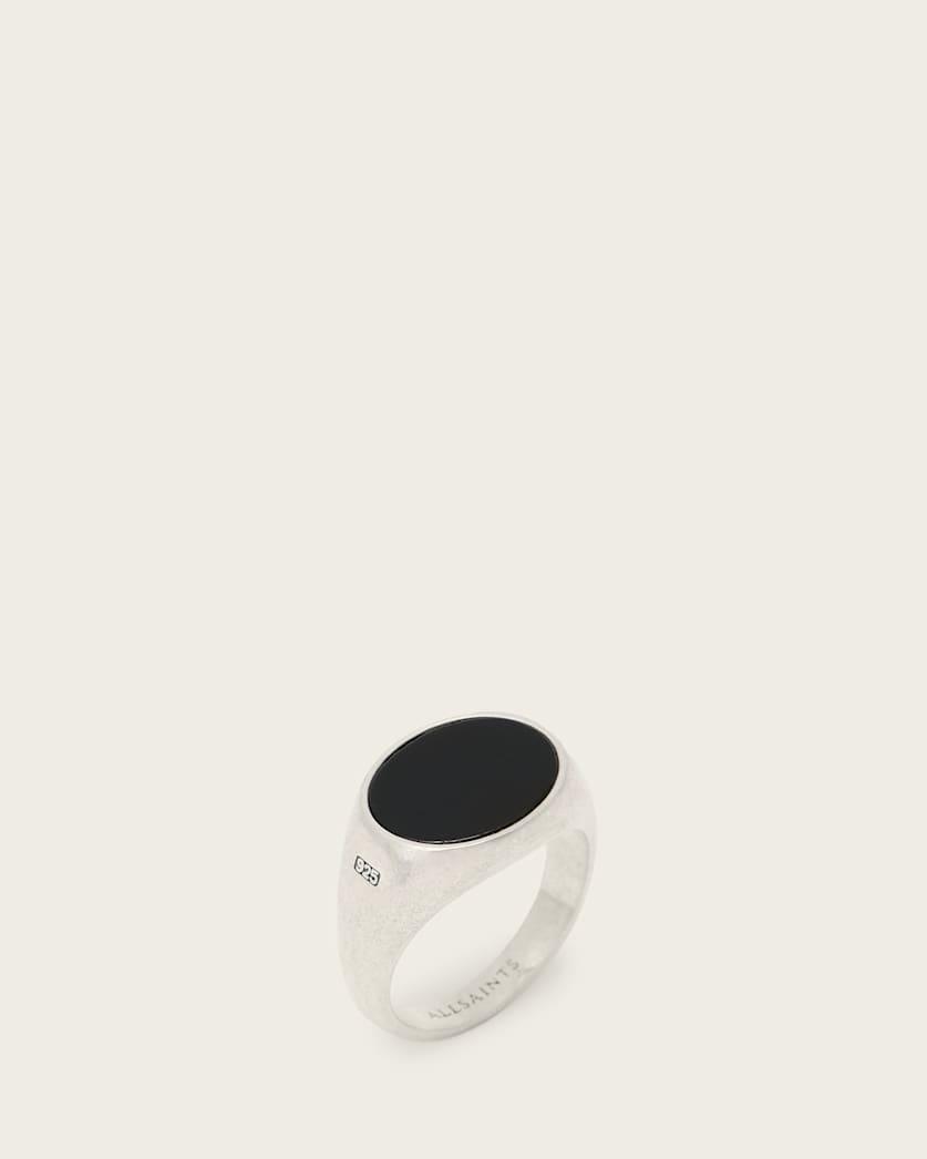Owen Black Onyx Sterling Silver Ring by ALLSAINTS