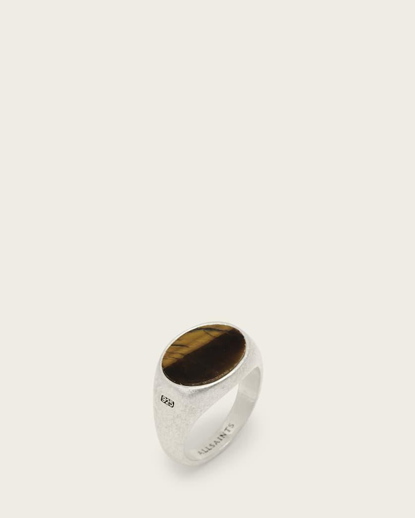 Owen Tiger Eye Sterling Silver Ring by ALLSAINTS