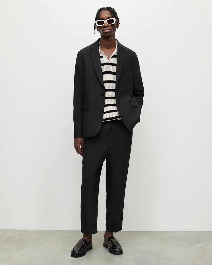 Pace Linen Blend Cropped Slim Trousers by ALLSAINTS