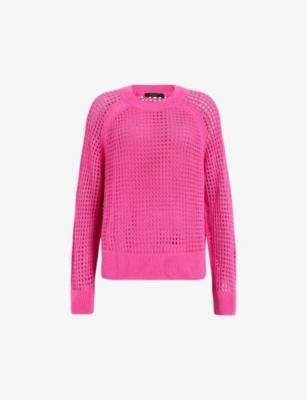 Paloma open-weave round-neck woven jumper by ALLSAINTS