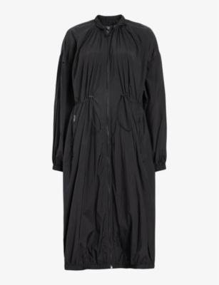 Paris brand-print recycled-polyamide parka coat by ALLSAINTS