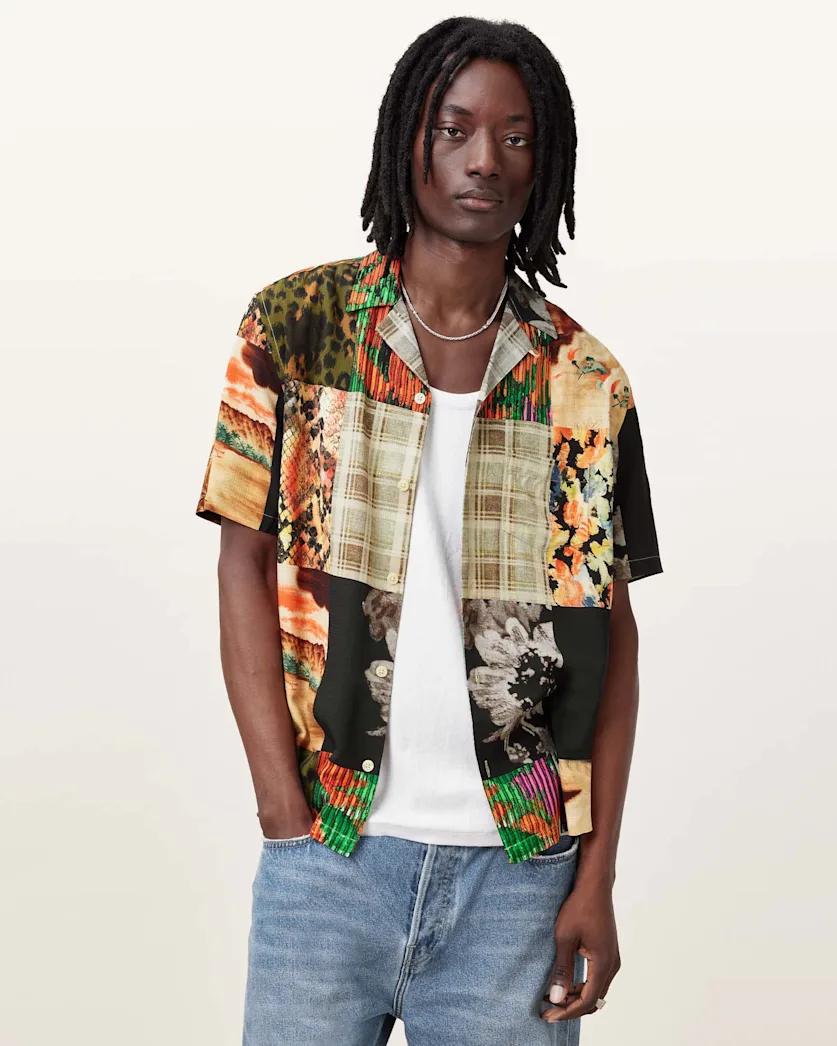 Patche Printed Relaxed Fit Shirt by ALLSAINTS