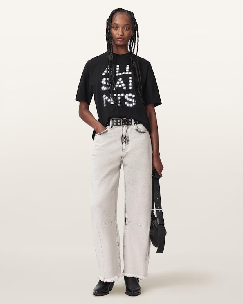 Payton High Waisted Barrel Leg Denim Jeans by ALLSAINTS