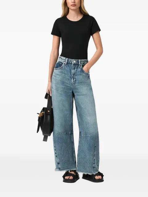 Payton frayed-hem barrel-leg jeans by ALLSAINTS