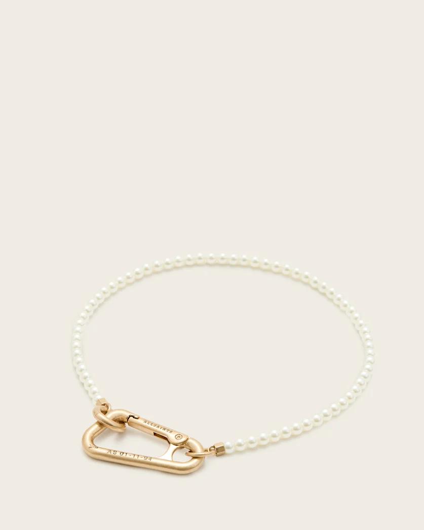 Pearl Carabiner Clasp Necklace by ALLSAINTS