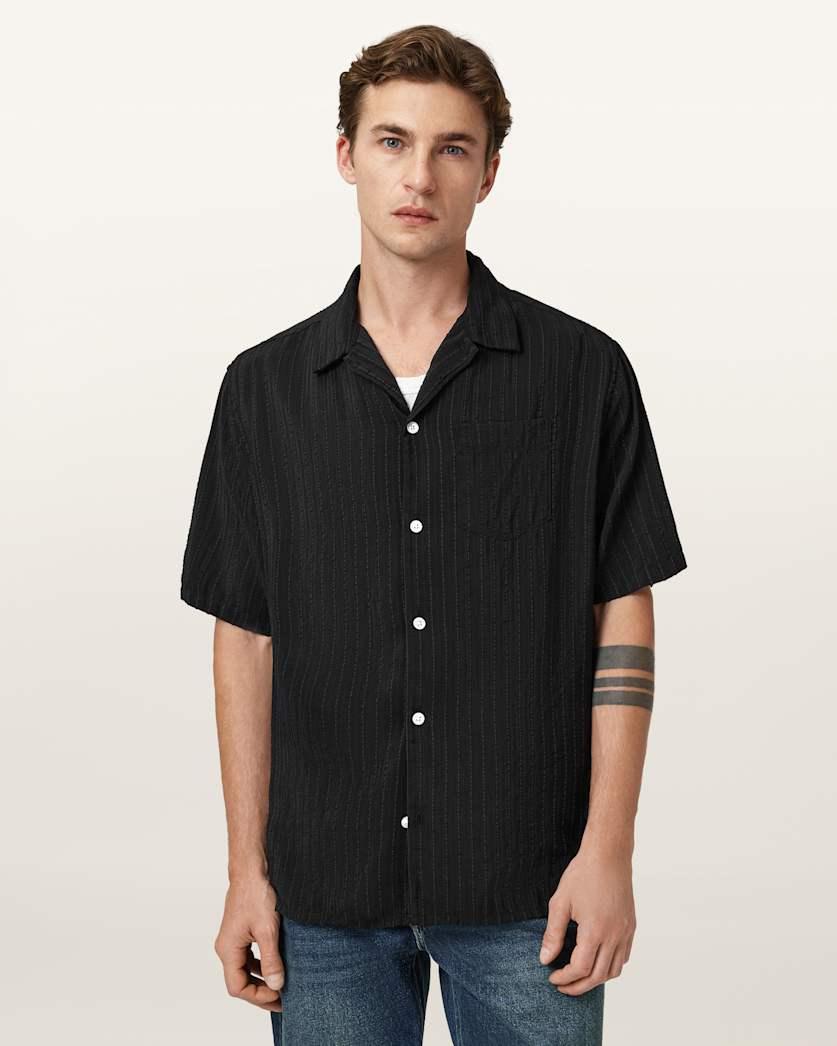Perry Short Sleeve Striped Shirt by ALLSAINTS