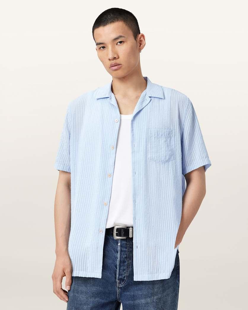 Perry Short Sleeve Striped Shirt by ALLSAINTS