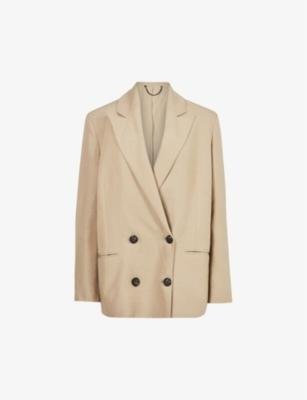 Petra double-breasted woven blazer by ALLSAINTS