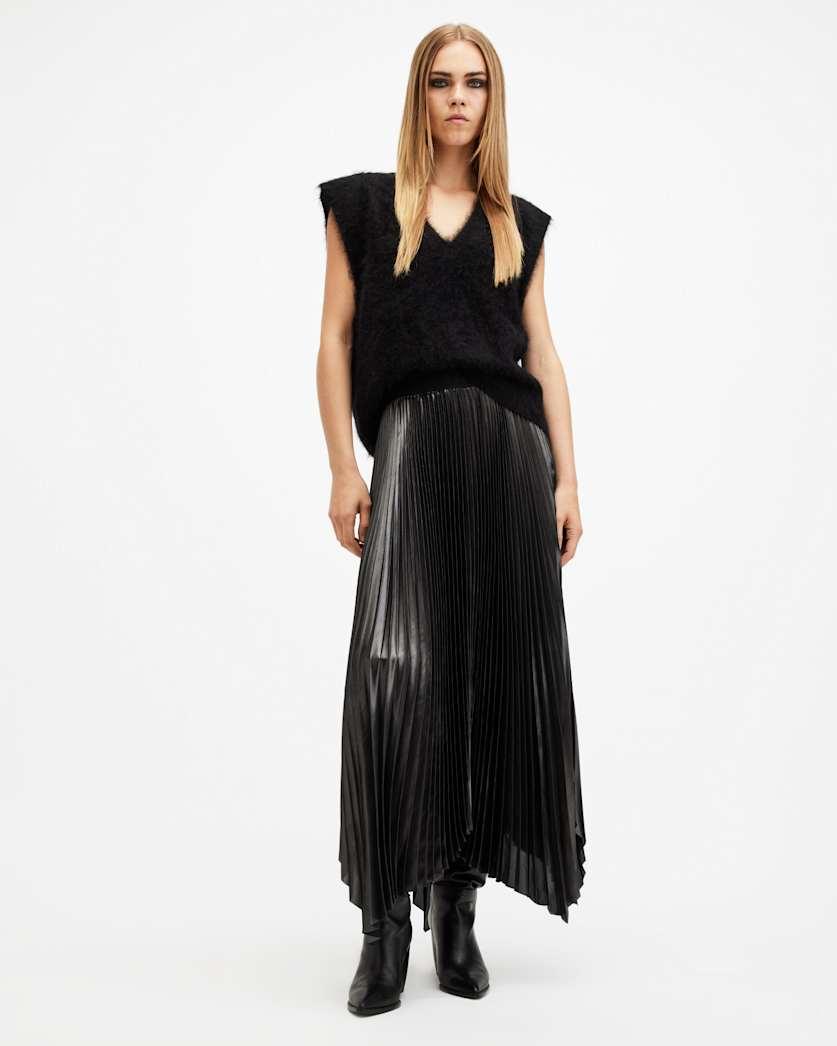 Phia Metallic Asymmetric Maxi Skirt by ALLSAINTS