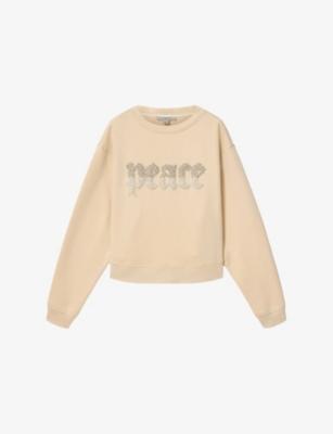 Pippa Slogan-Embroidered Cotton-Jersey Sweatshirt by ALLSAINTS