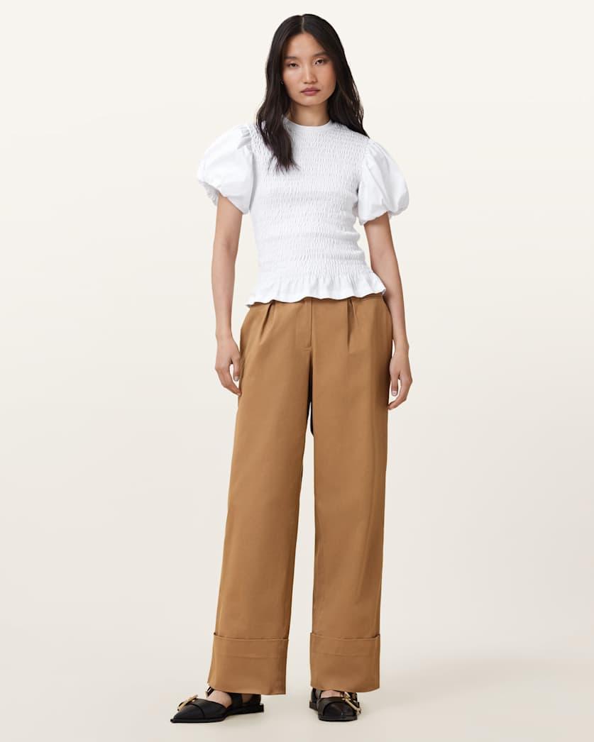 Poppy Brown Chino Trousers by ALLSAINTS