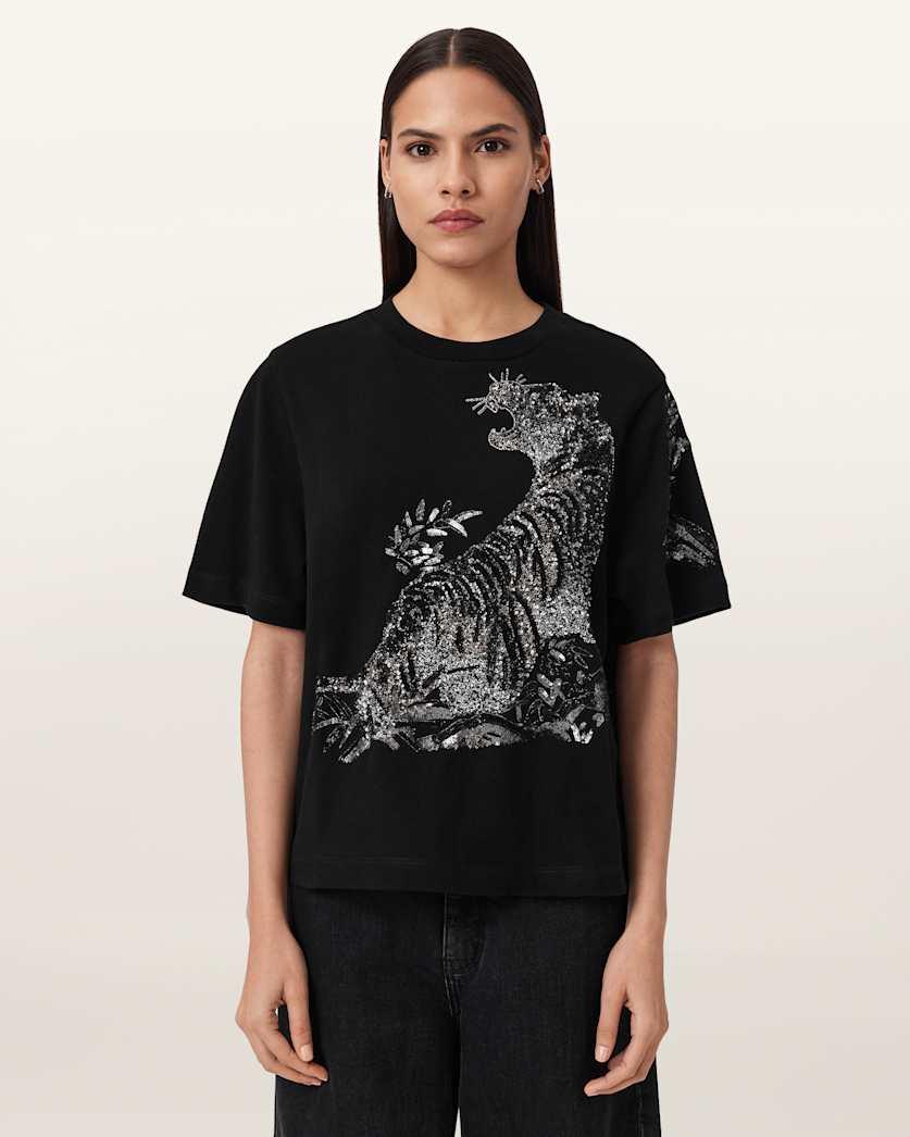 Pounce Lisa Embellished T-Shirt by ALLSAINTS