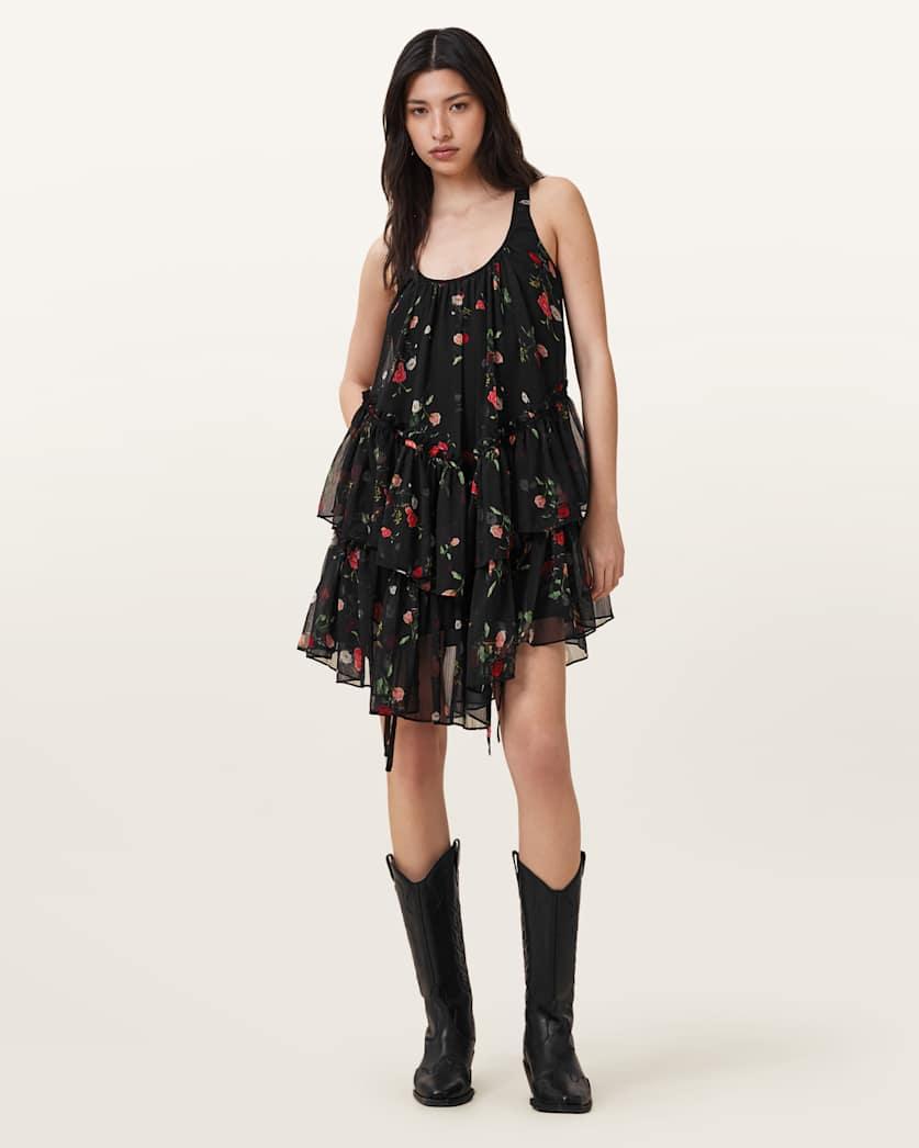 Rach Floral Print Mini Dress by ALLSAINTS