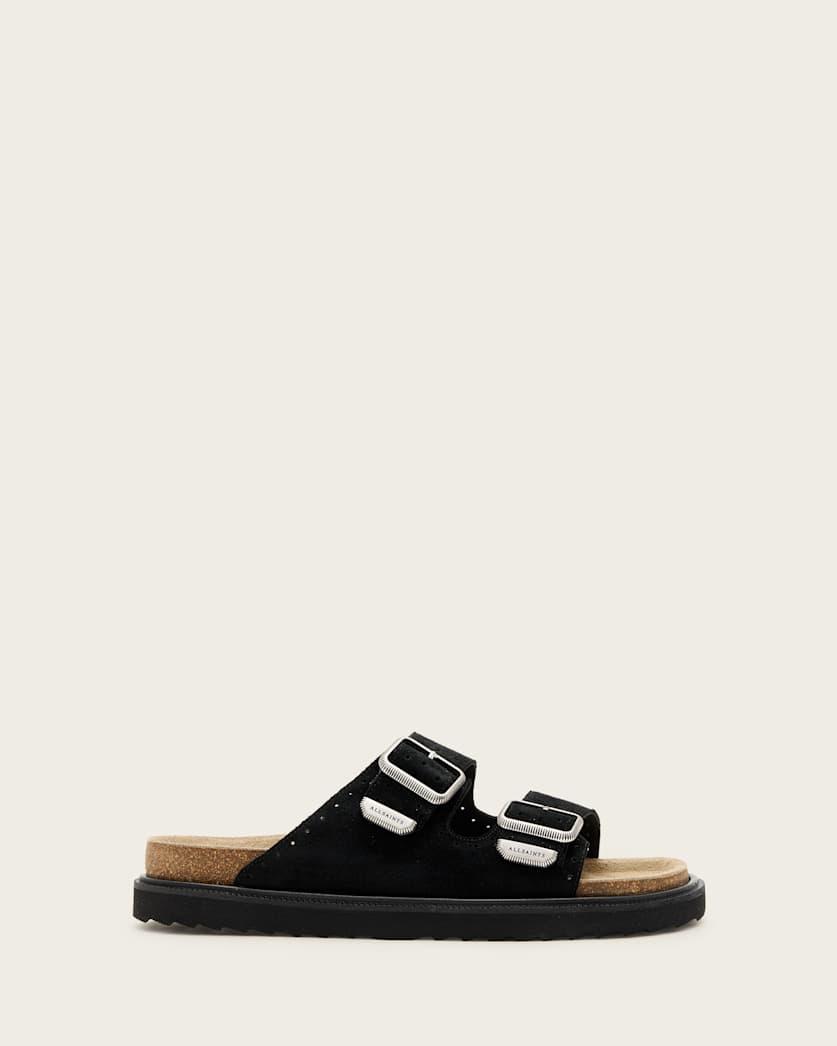 Randal Buckled Suede Sandals by ALLSAINTS