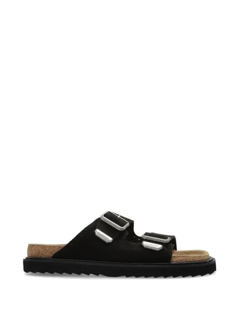 Randal buckle-fastening suede slides by ALLSAINTS
