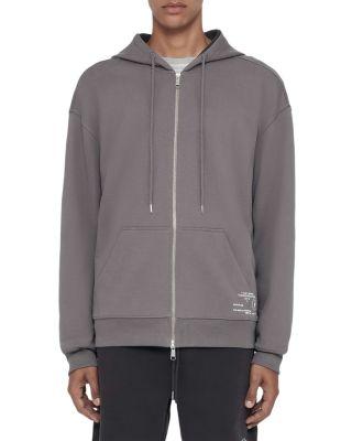 Raphy Cotton Logo Zip Drawstring Hoodie by ALLSAINTS