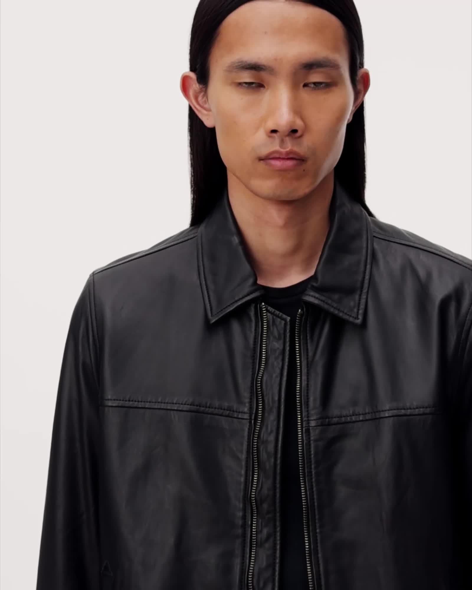 Rashford Leather Jacket by ALLSAINTS