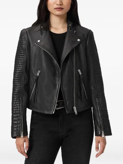 Raul ribbed leather jacket by ALLSAINTS