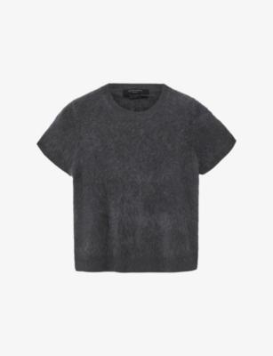 Rebel crew-neck short-sleeve brushed cashmere T-shirt by ALLSAINTS Rebel crew-neck short-sleeve brushed cashmere T-shirt by ALLSAINTS