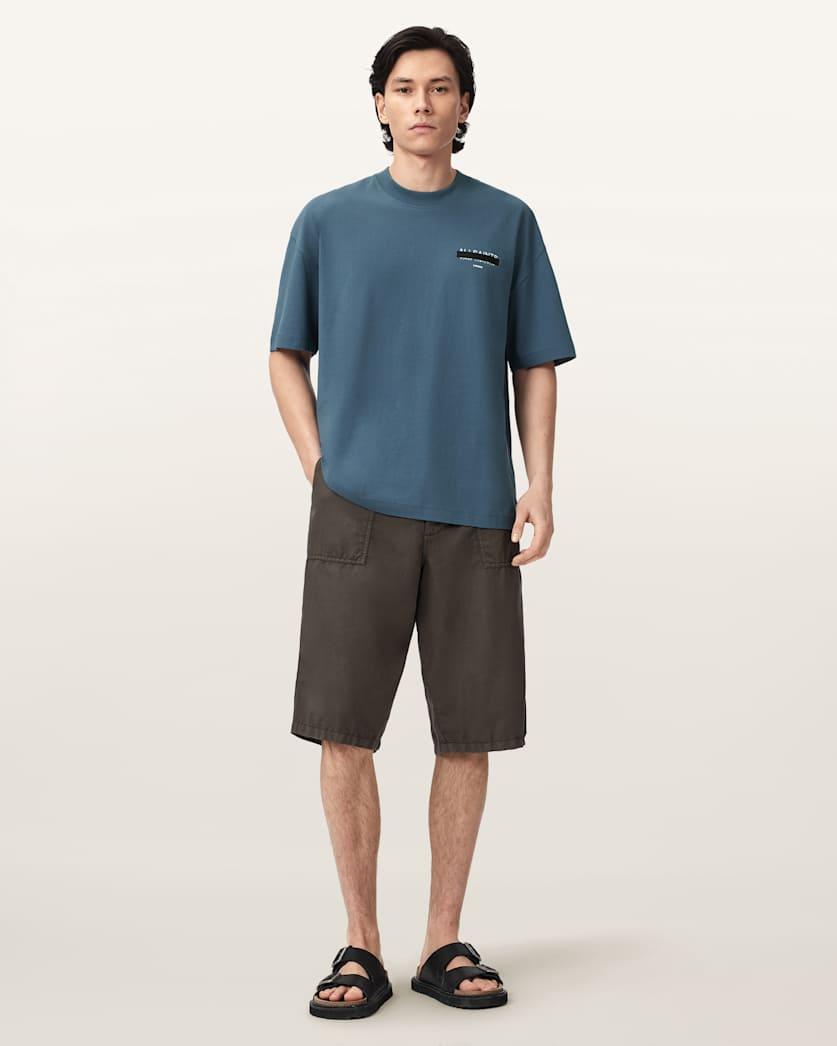 Redact Oversized Embroidered Logo T-Shirt by ALLSAINTS