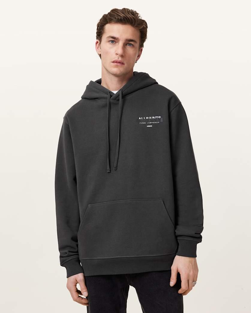Redact Pullover Embroidered Logo Hoodie by ALLSAINTS