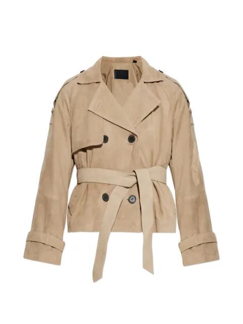 Reed cropped suede trench jacket by ALLSAINTS