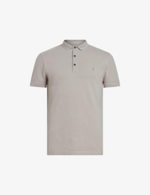 Reform brand-embroidered organic-cotton polo shirt by ALLSAINTS Reform brand-embroidered organic-cotton polo shirt by ALLSAINTS