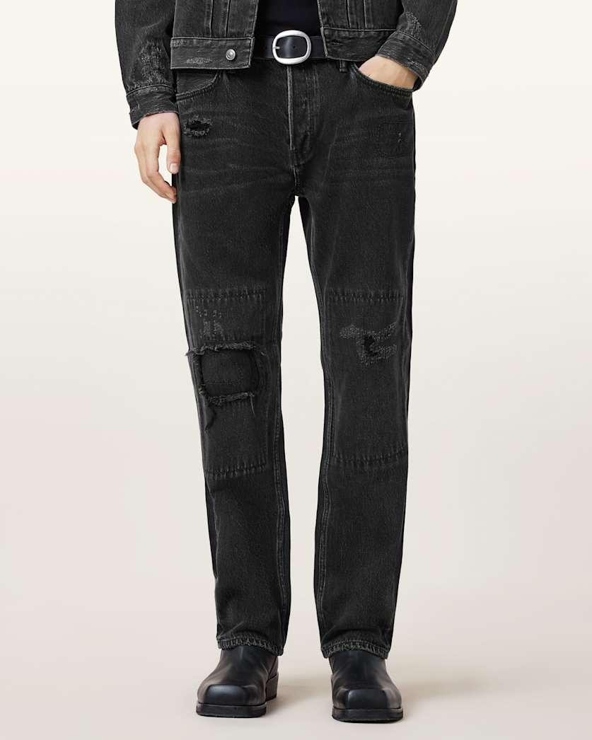 Reid Repair Distressed Straight Leg Jeans by ALLSAINTS