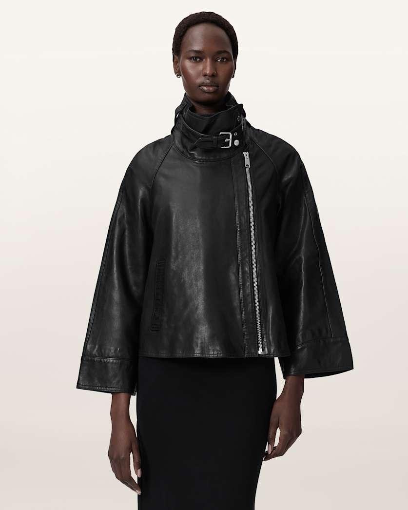 Rhodes Relaxed Fit Leather Jacket by ALLSAINTS