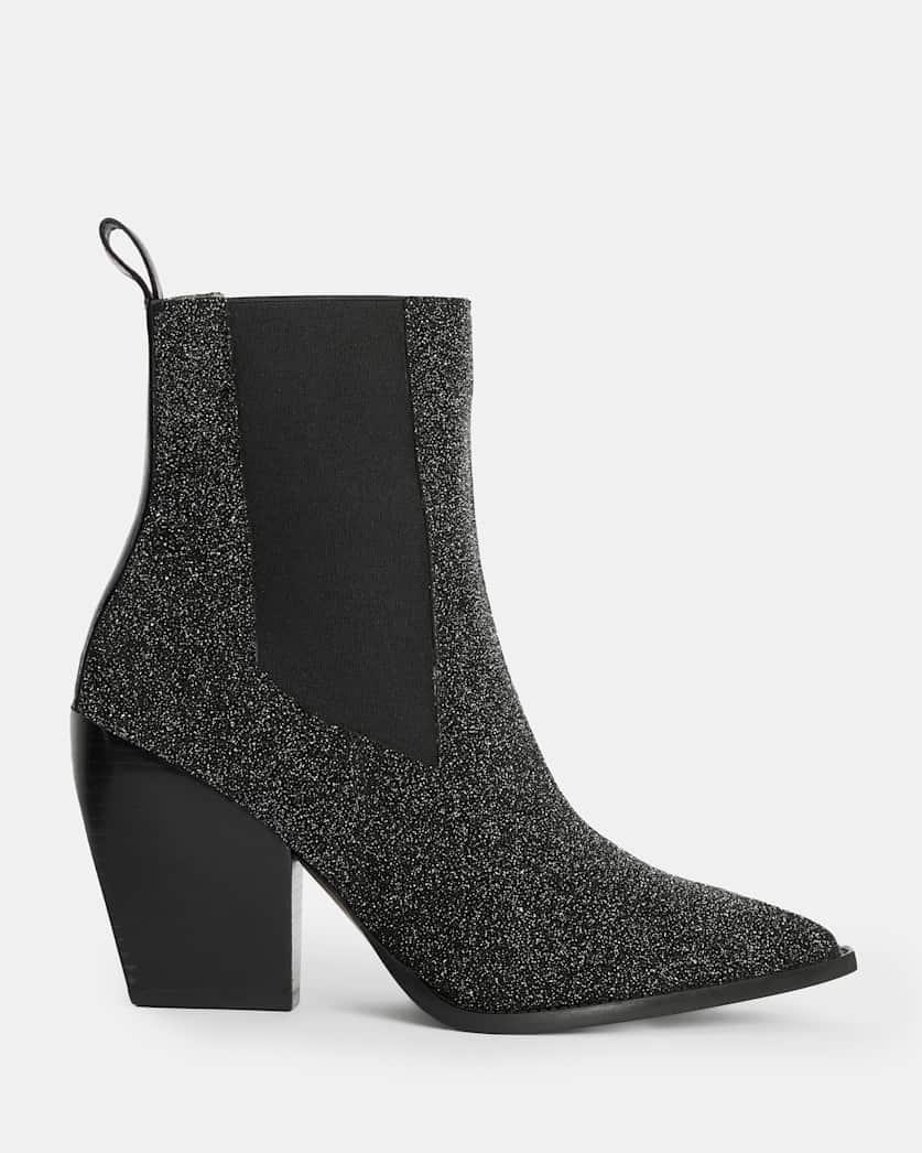 Ria Leather Sparkle Boots by ALLSAINTS