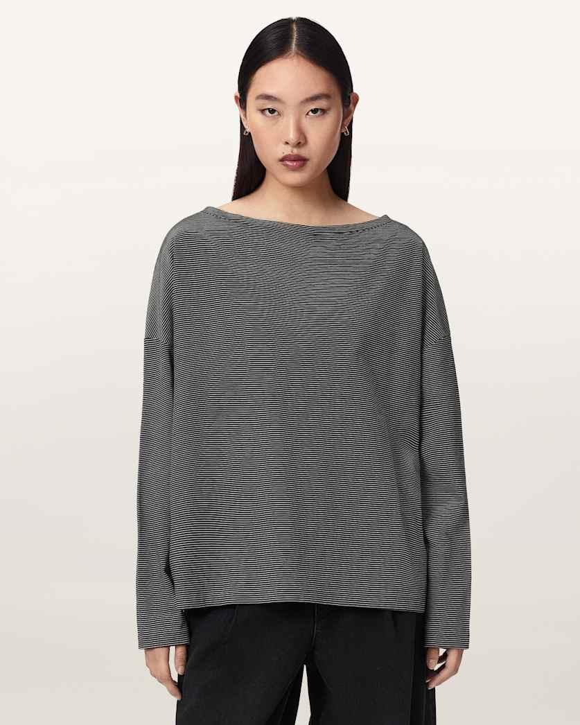 Rita Long Sleeve Striped T-Shirt by ALLSAINTS