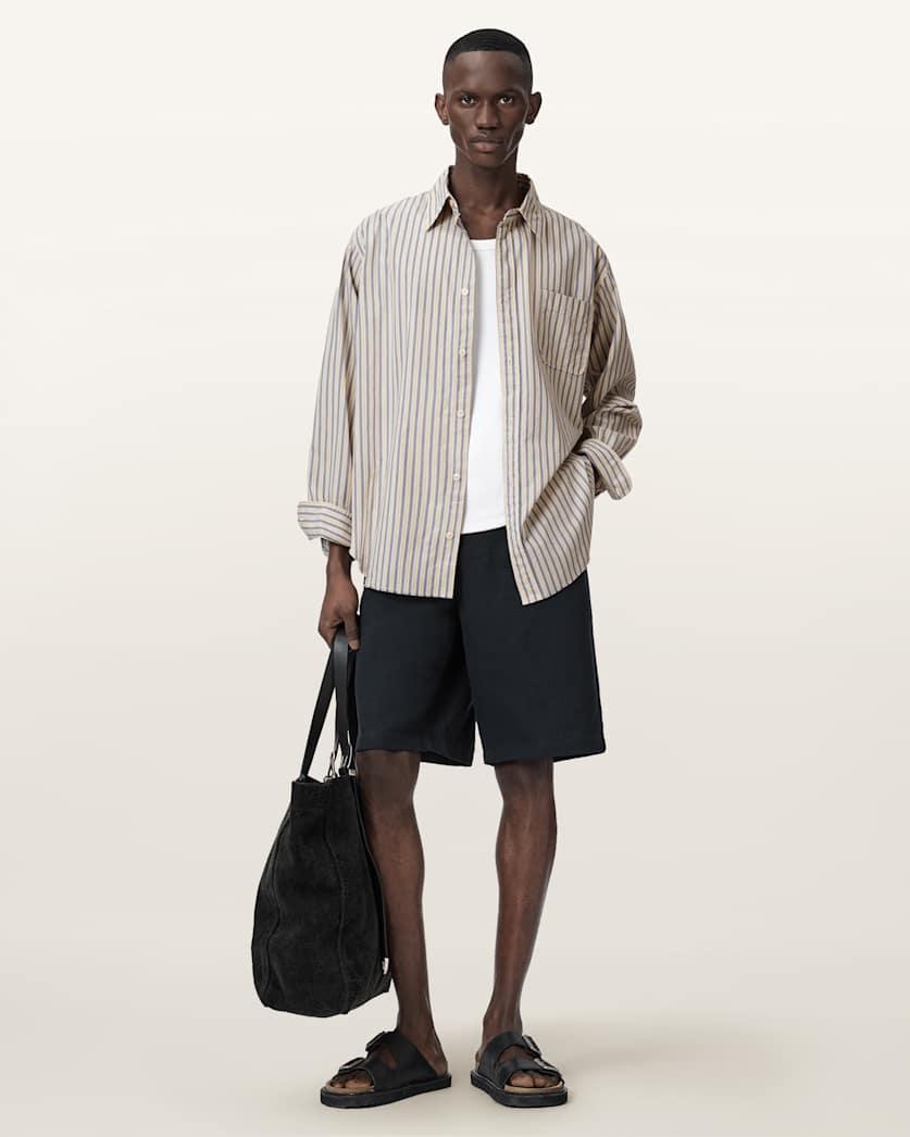Roma Oversized Long Sleeve Striped Shirt by ALLSAINTS