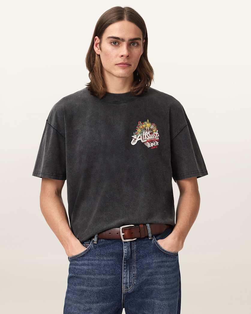 Roque Short Sleeve Oversized Crew Neck T-Shirt by ALLSAINTS