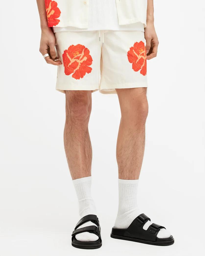 Roze Slim Floral Print Swim Shorts by ALLSAINTS