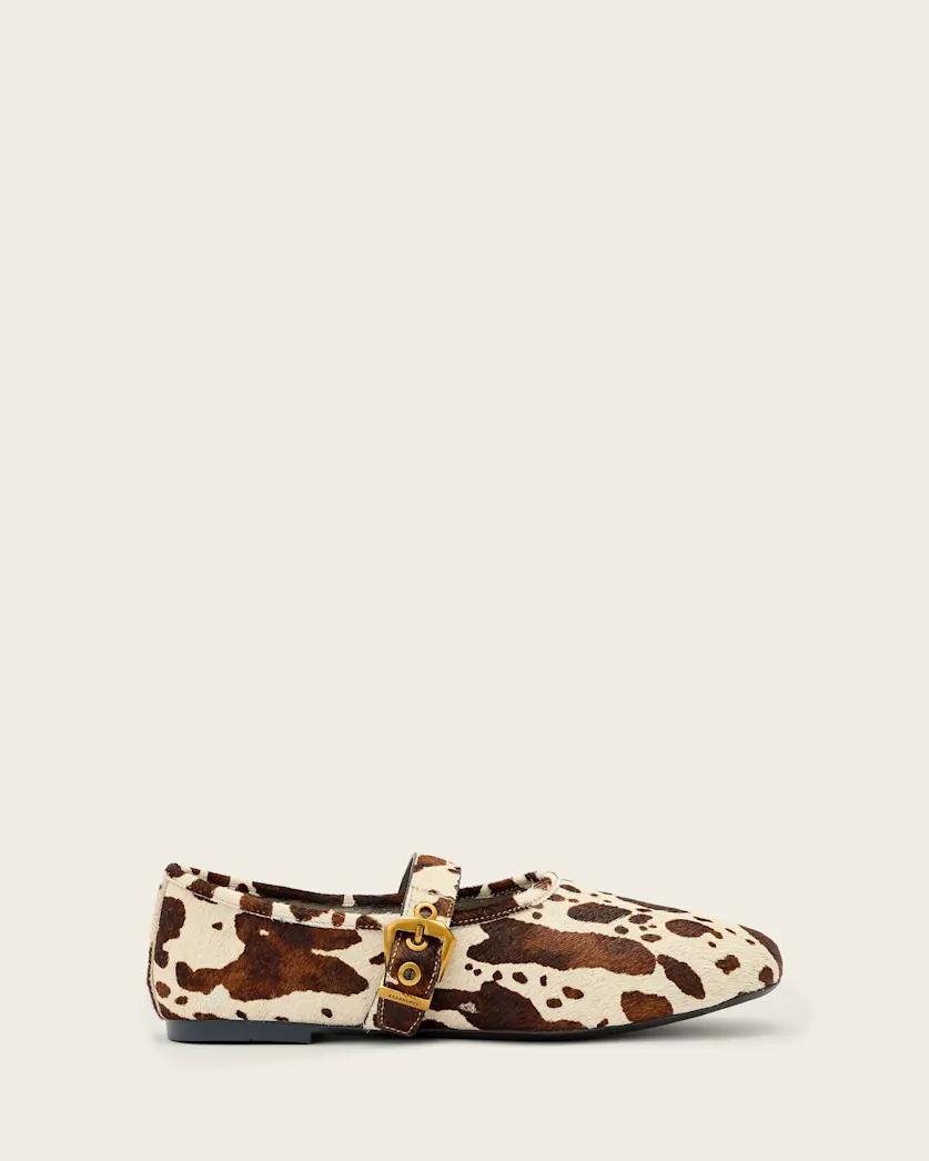 Sabine Cowhide Leather Ballet Flats by ALLSAINTS