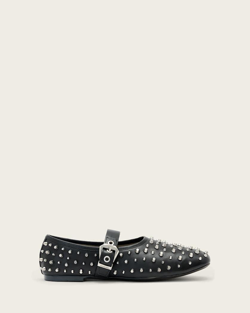 Sabine Leather Stud Shoes by ALLSAINTS