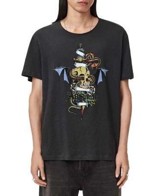 Sabre Skull Crewneck Graphic T-Shirt by ALLSAINTS