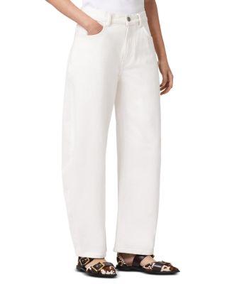 Sadie High Rise Barrel Jeans in Ecru White by ALLSAINTS