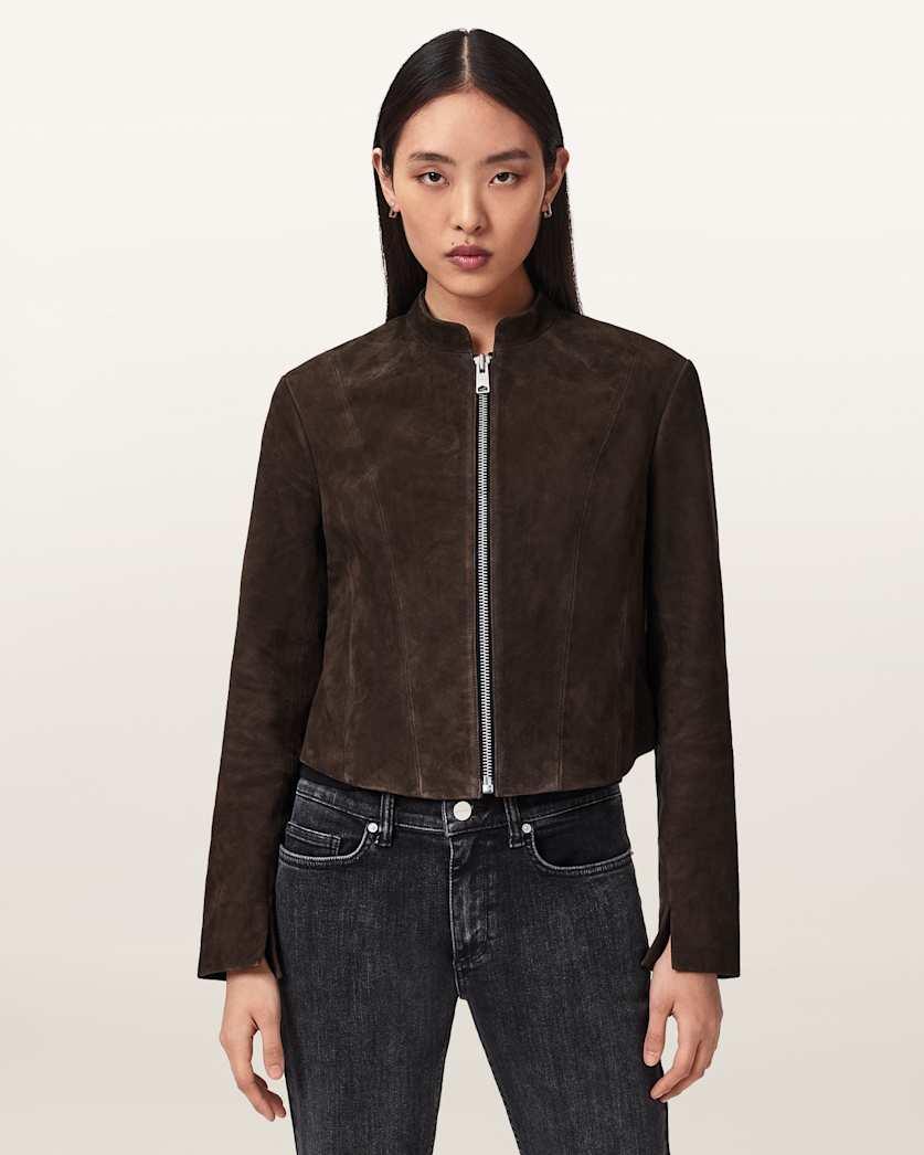 Sadler Fitted Suede Jacket by ALLSAINTS