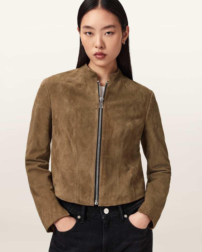 Sadler Slim Fit Suede Jacket by ALLSAINTS