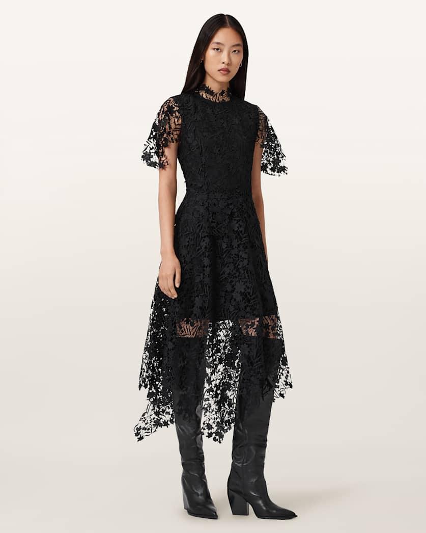 Saege Lace Midi Dress by ALLSAINTS