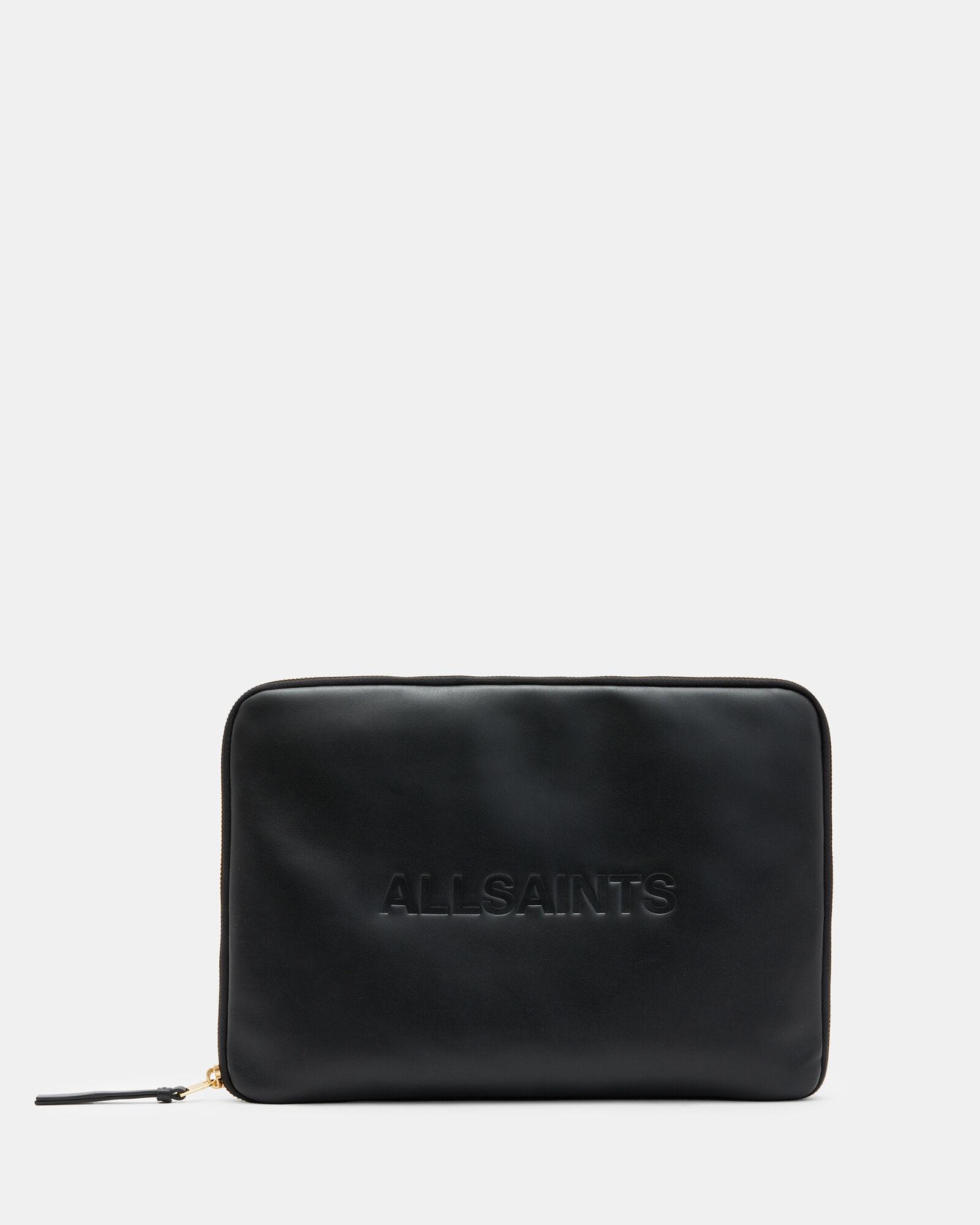 Saff Leather Embossed Logo Laptop Case by ALLSAINTS Saff Leather Embossed Logo Laptop Case by ALLSAINTS