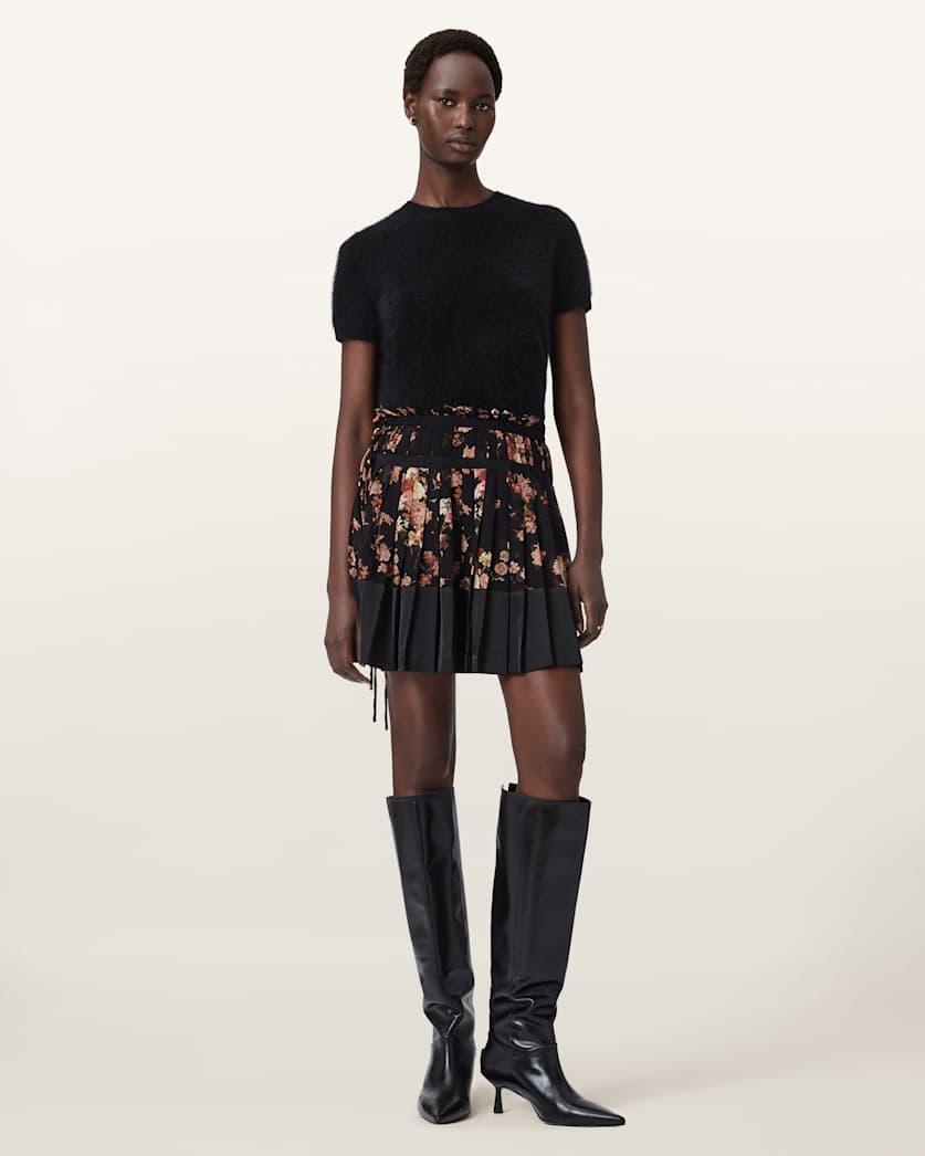 Saffron Satin Mini Skirt by ALLSAINTS
