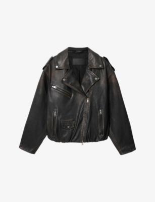Samina Regular-Fit Leather Biker Jacket by ALLSAINTS