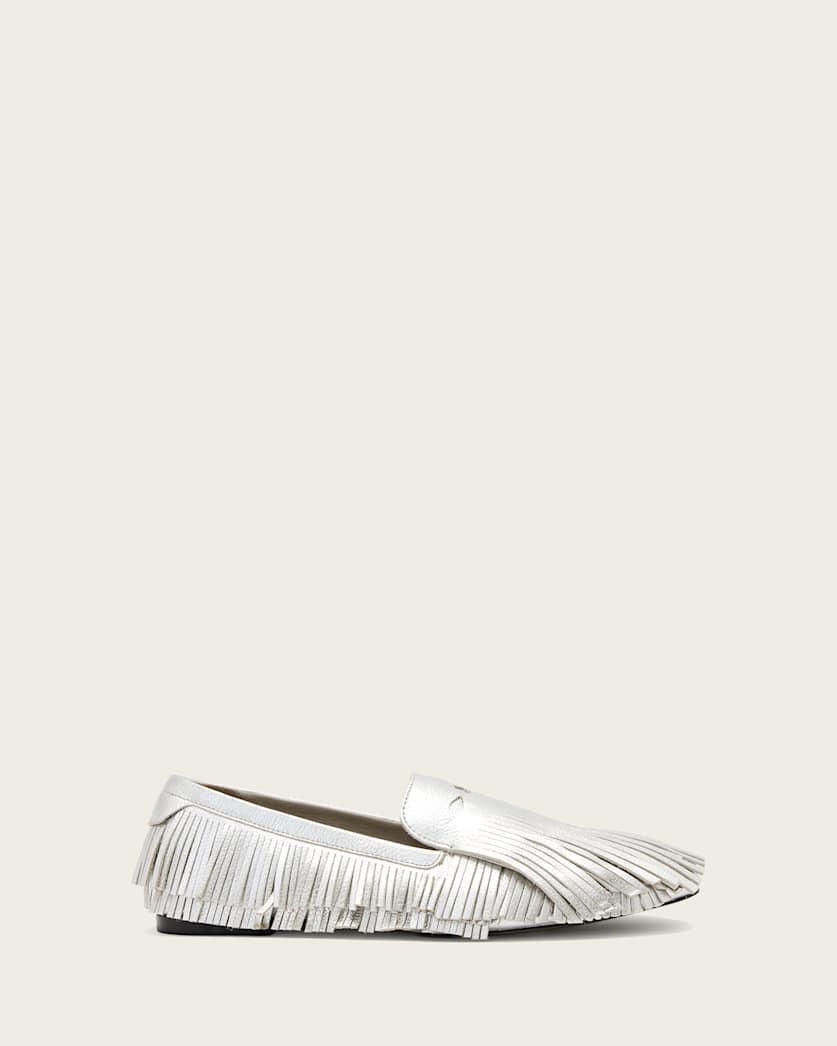 Sandy Metallic Fringe Loafers by ALLSAINTS